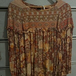 Spell Terracotta Floral Blouse